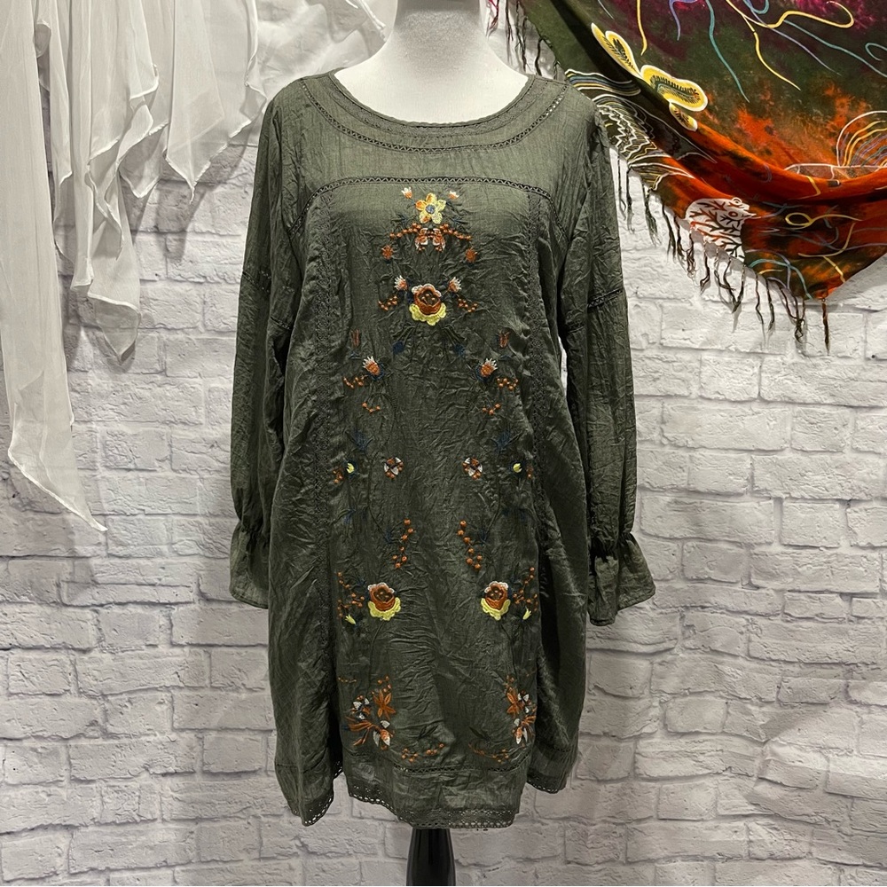 Umgee+ Gorgeous Embroidered Boho Dress Size XL